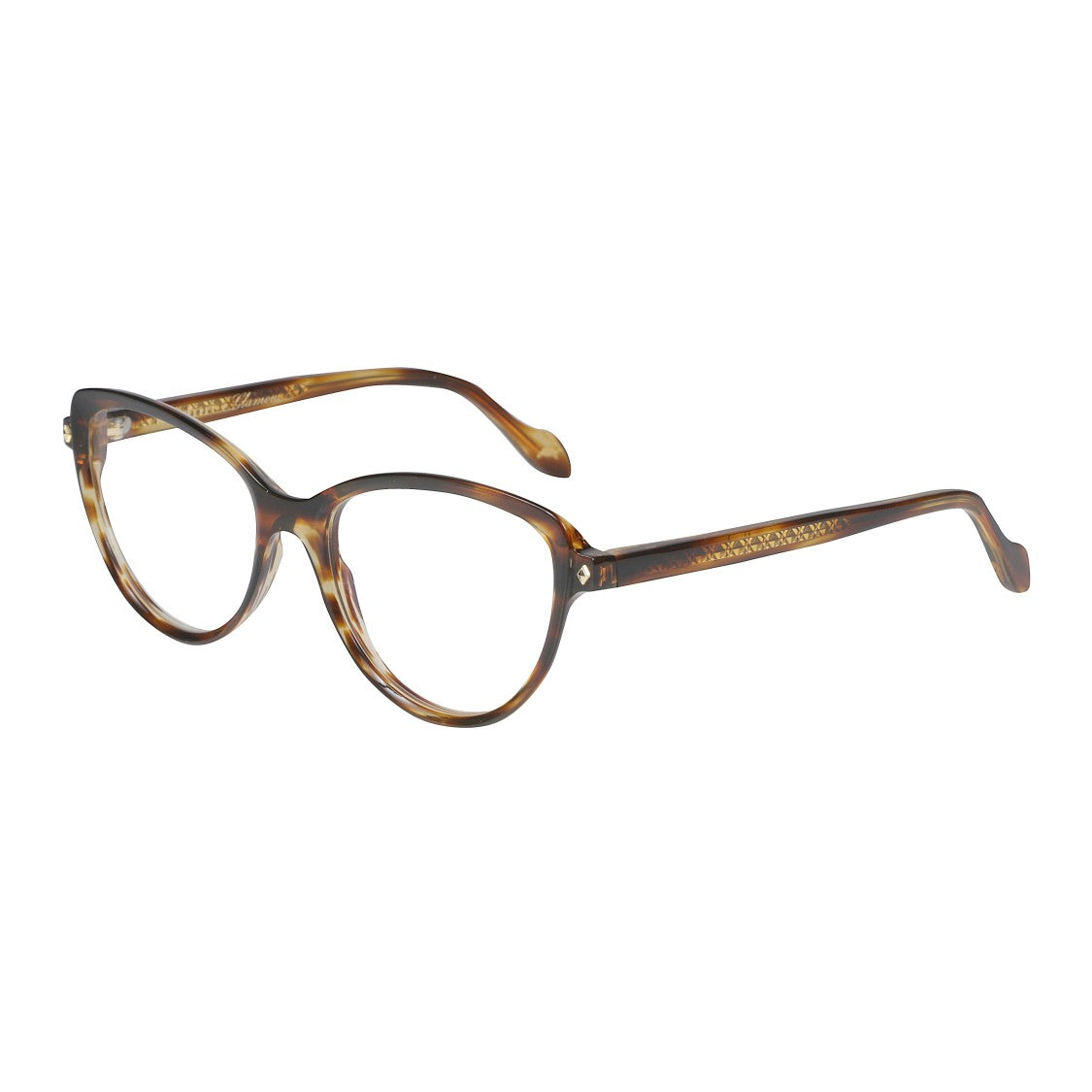 Kador Melany Glamour-V Cat-Eye Tortoiseshell Sunglasses With Gold Accents