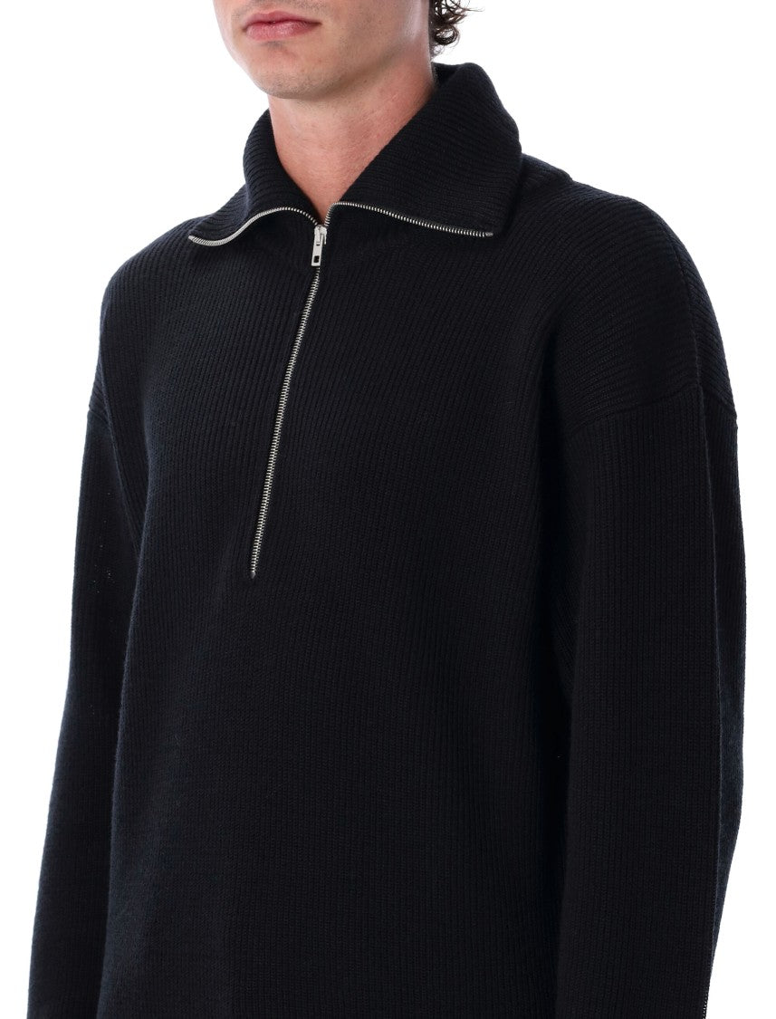 Lemaire Ribbed Half-Zip Sweater