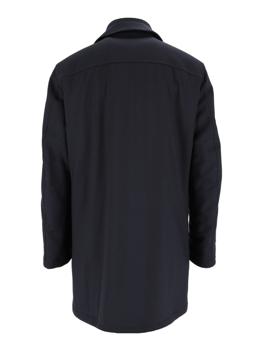 Fay Morning Black Minimalist Coat