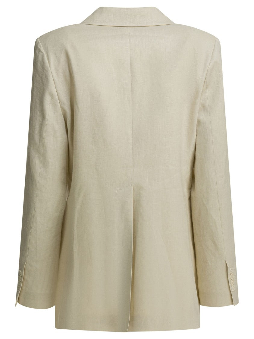 Ines De La Fressange Notched Lapel Casual Jacket With Boxy Silhouette