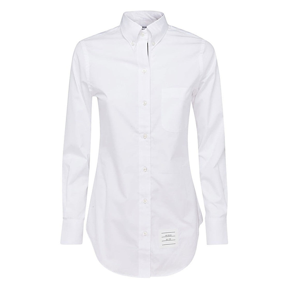 Thom Browne Crisp White Rwb Stripe Cotton Shirt