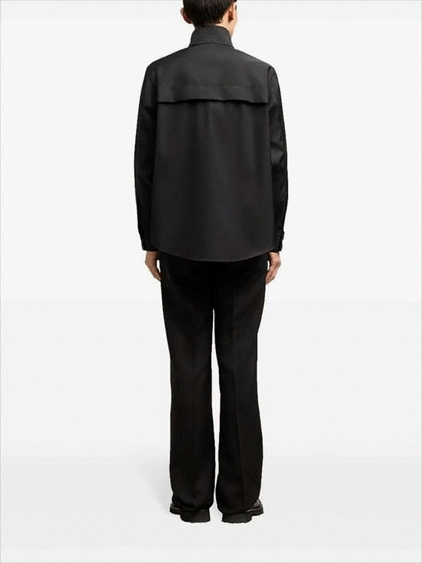 Ami Paris Structured High Stand Collar Shirt With Flap Pockets