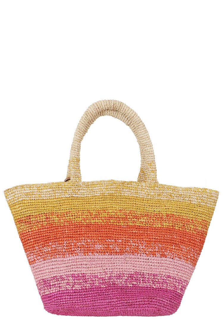 Manebi Multicolor New Panier Woven Raffia Tote Bag