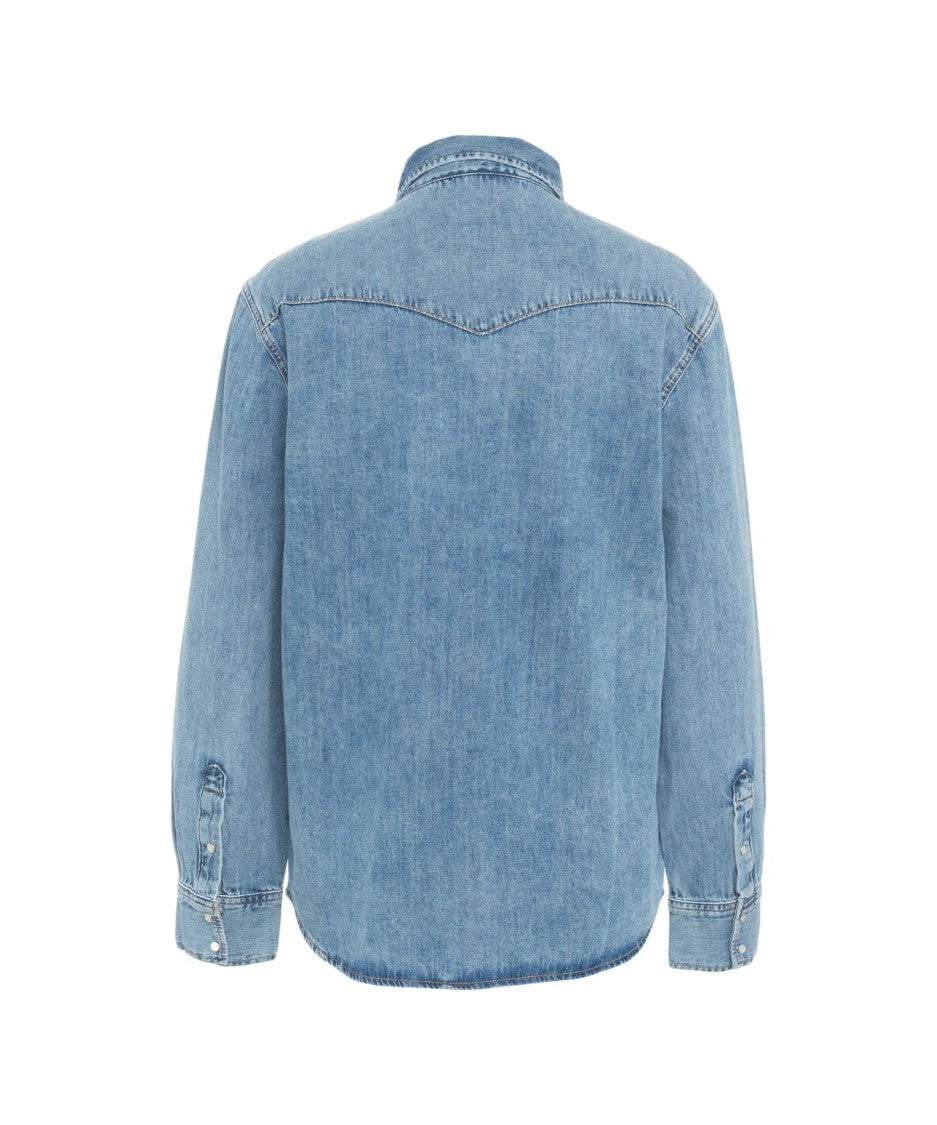 Ag Jeans Western-Inspired Denim Shirt With Flap Pockets