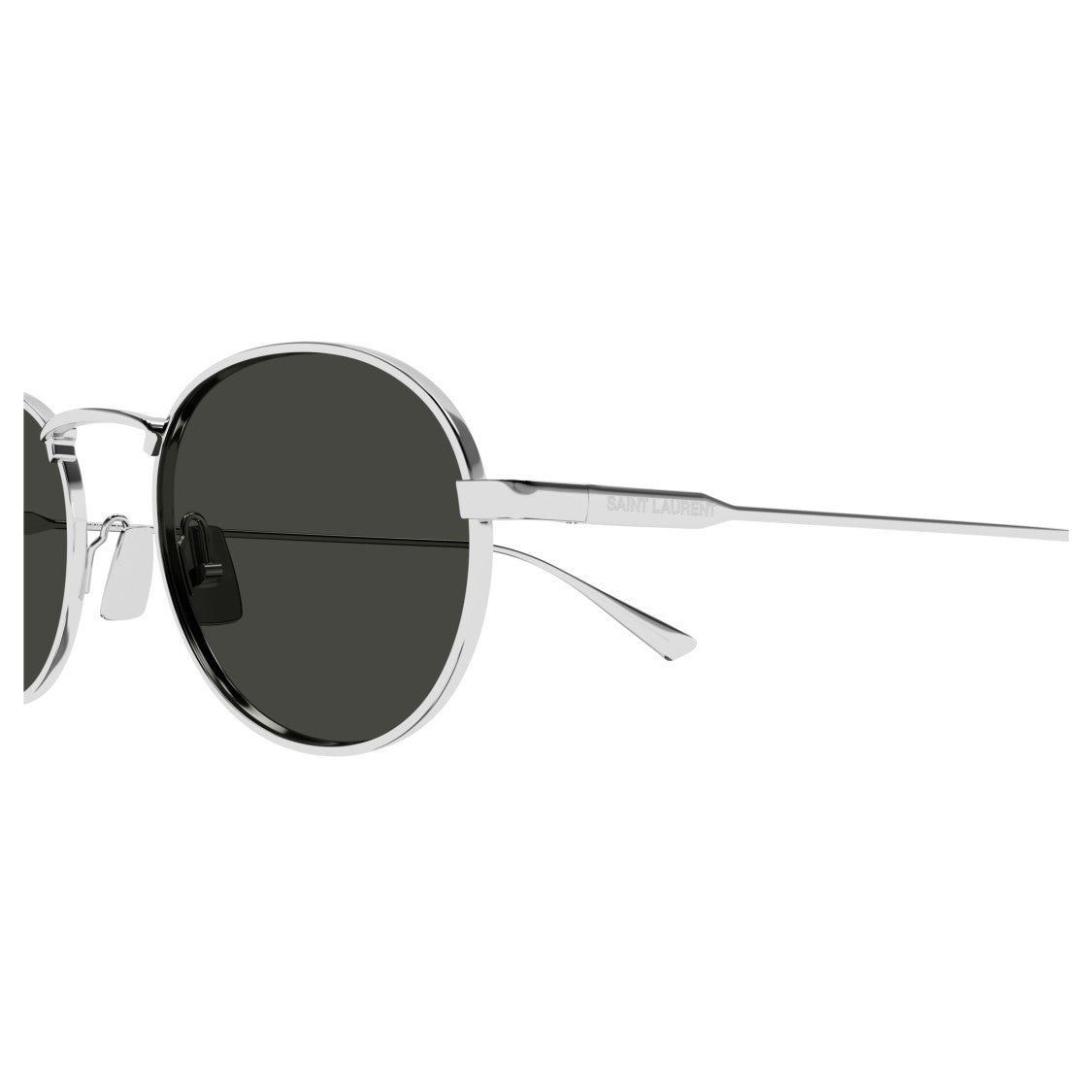 Saint Laurent Sl 799 Oval Shaped Silver Metal Frame Sunglasses