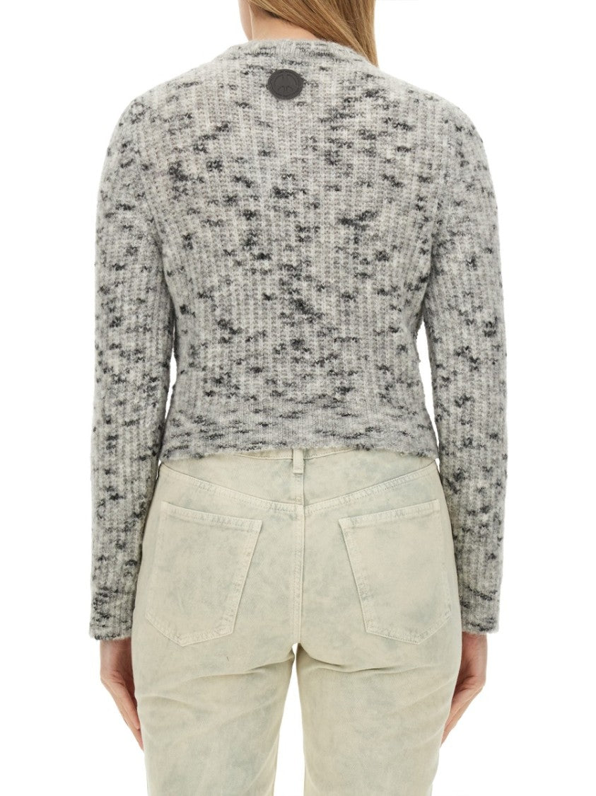 Moschino Textured Knit Cropped Sweater