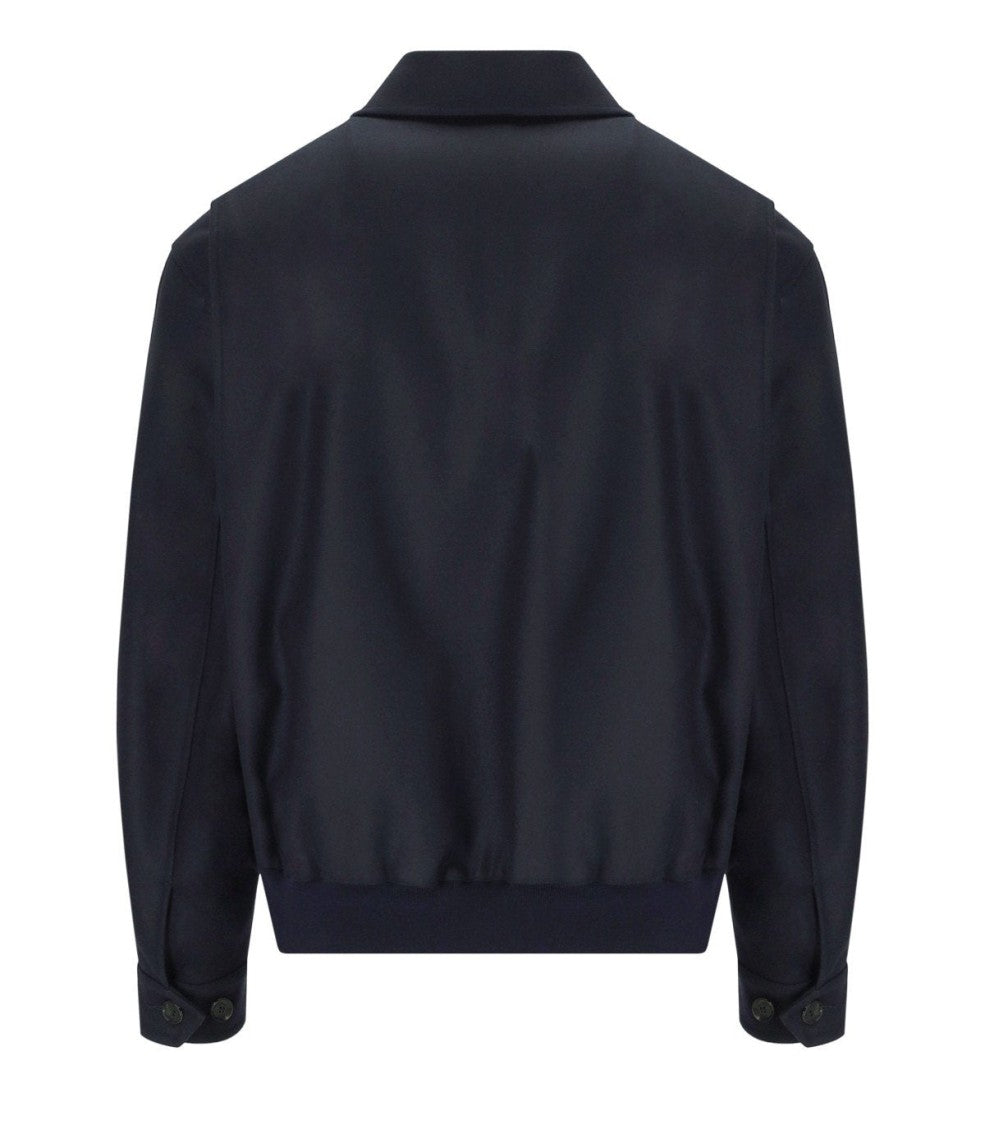 Baracuta G18 Melton Bomber Jacket With Iconic Tartan Lining