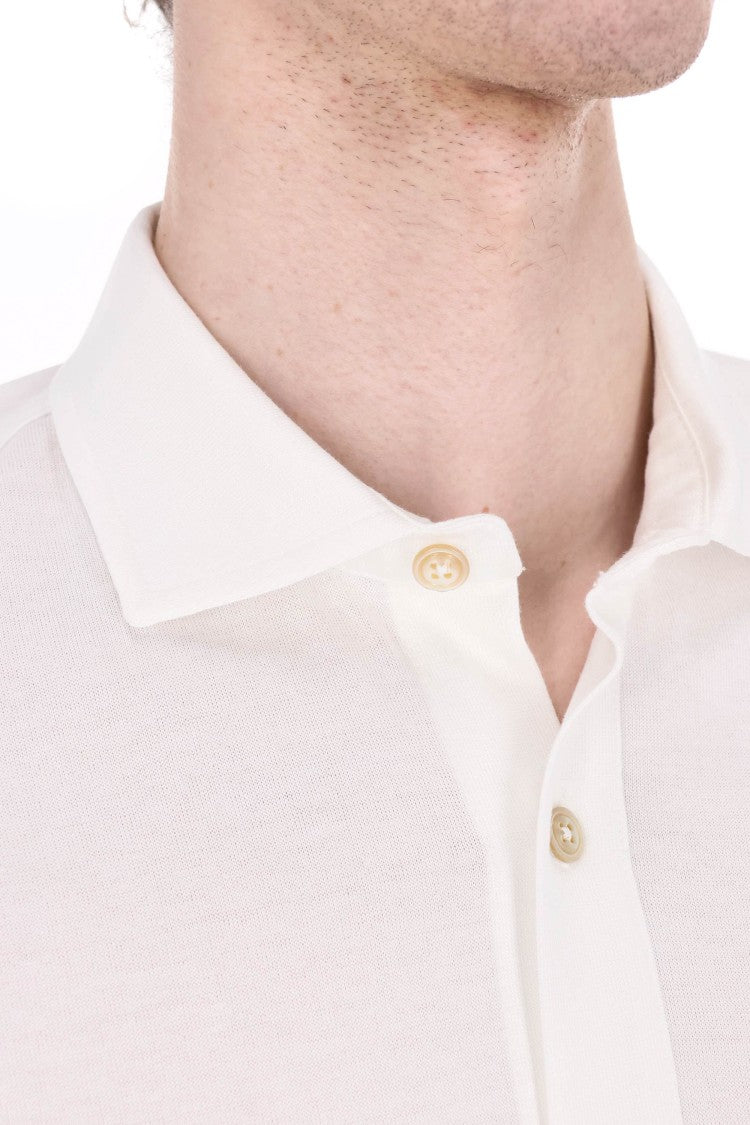 Eleventy White Cotton Jersey Casual Shirt