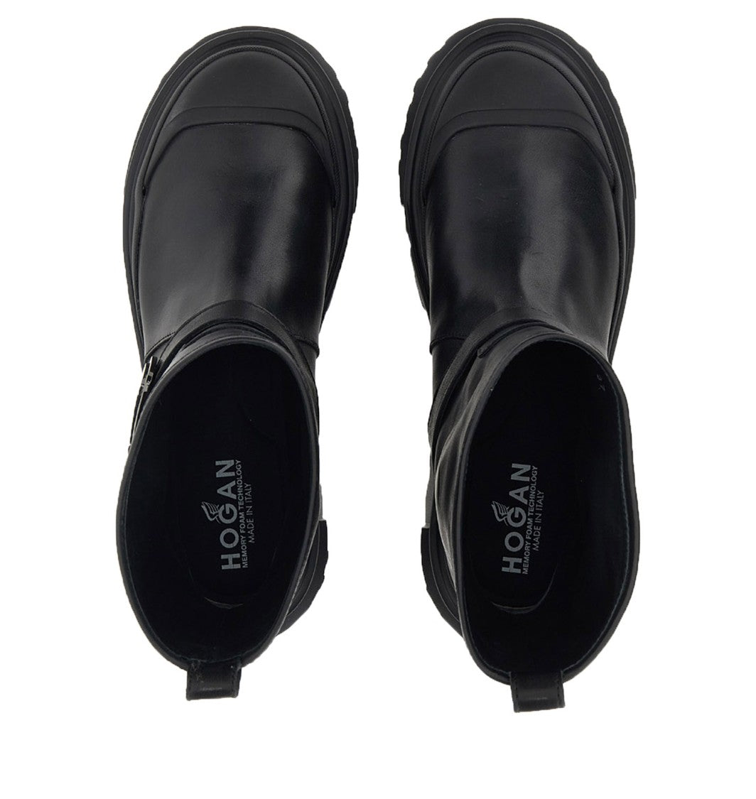 Hogan Biker-Style Ankle Boots