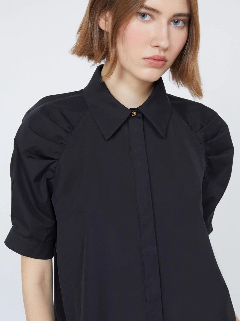Max Mara Classic Short-Sleeved Blouse With Puffed Sleeves
