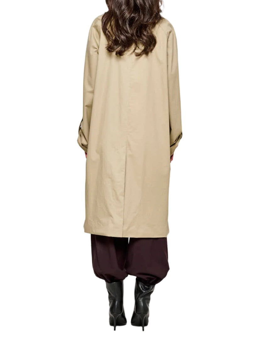 Oof Wear Trench Smerigliato Minimalist Mid Thigh Cotton Trench