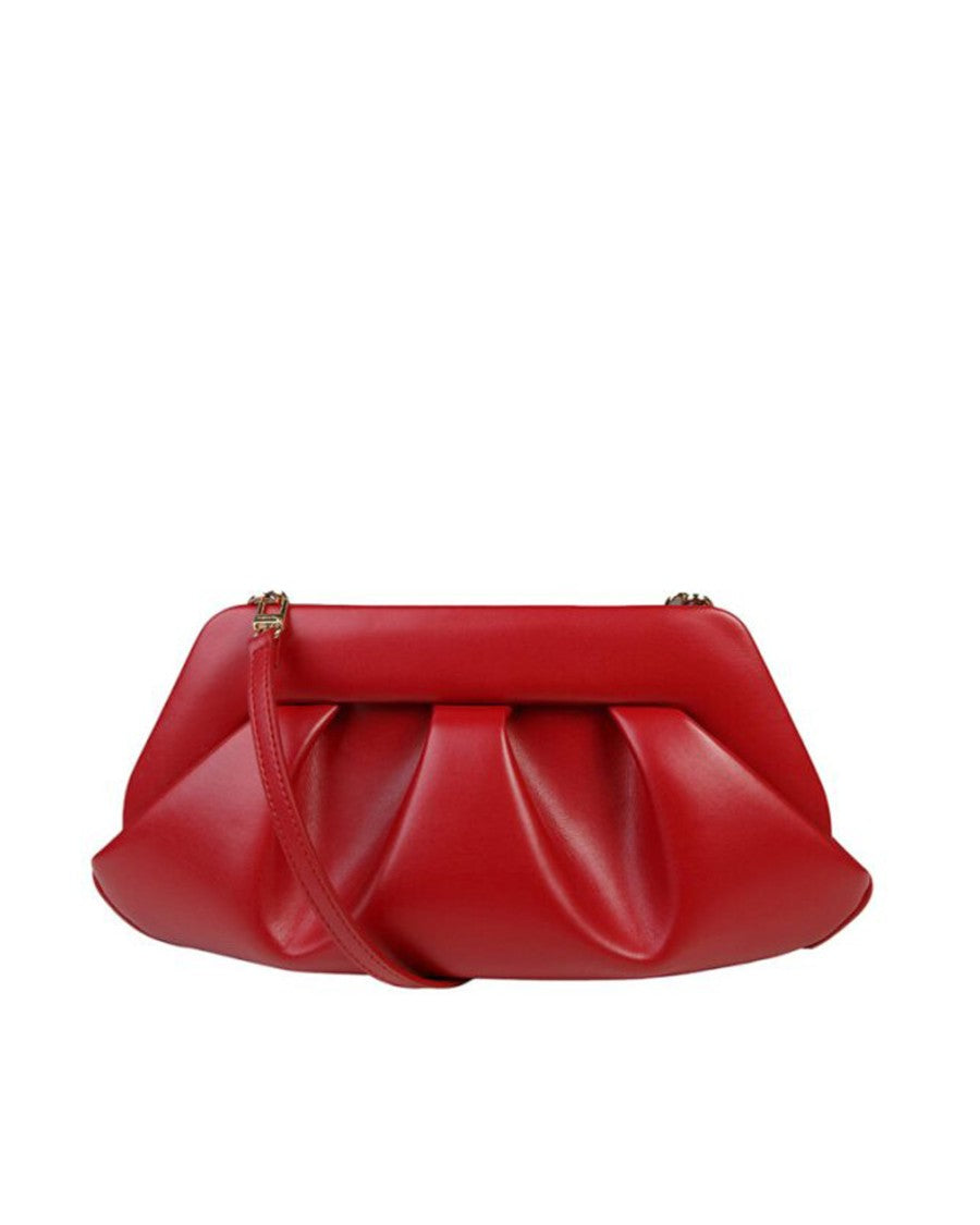 Themoirè Sculptural Vegan Fabric Baguette Bag In Chili Pepper