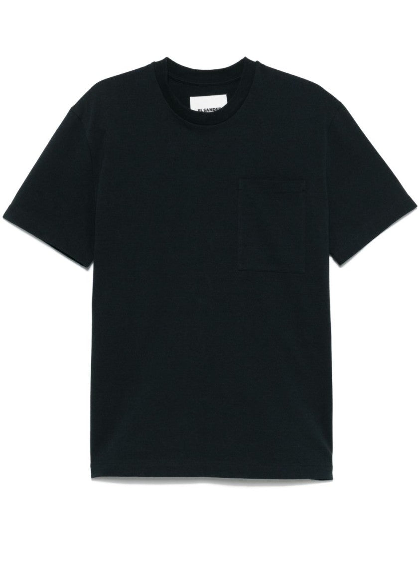 Jil Sander Crewneck Cotton Jersey T-Shirt With Patch Pocket