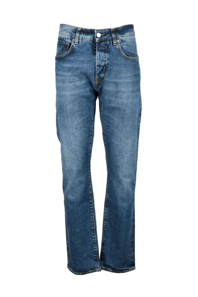 Two Men Blue Slim Fit Stretch Jeans