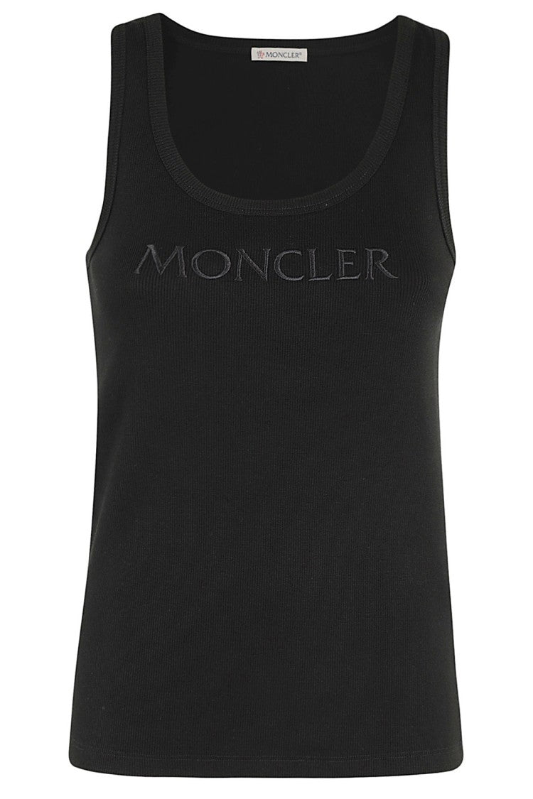 Moncler Fitted Jersey Top With Round Neckline