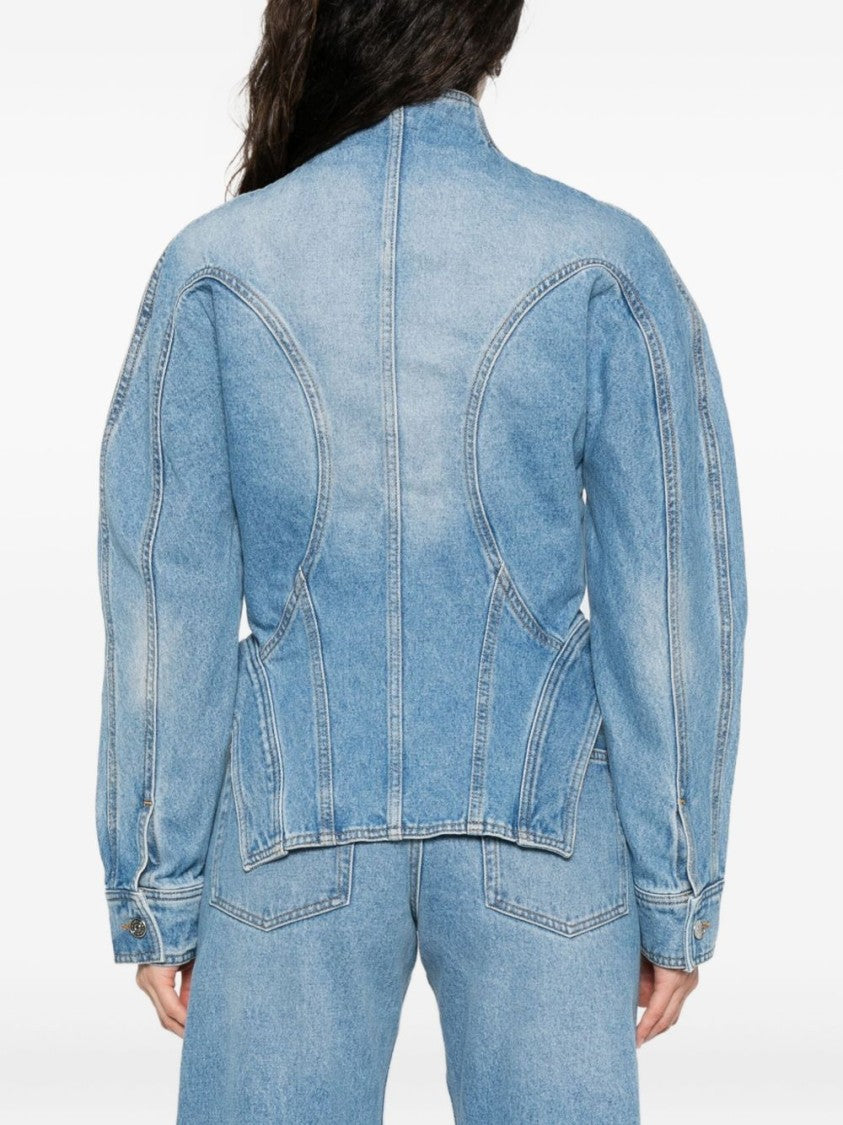 Mugler Medium Blue Denim Jacket
