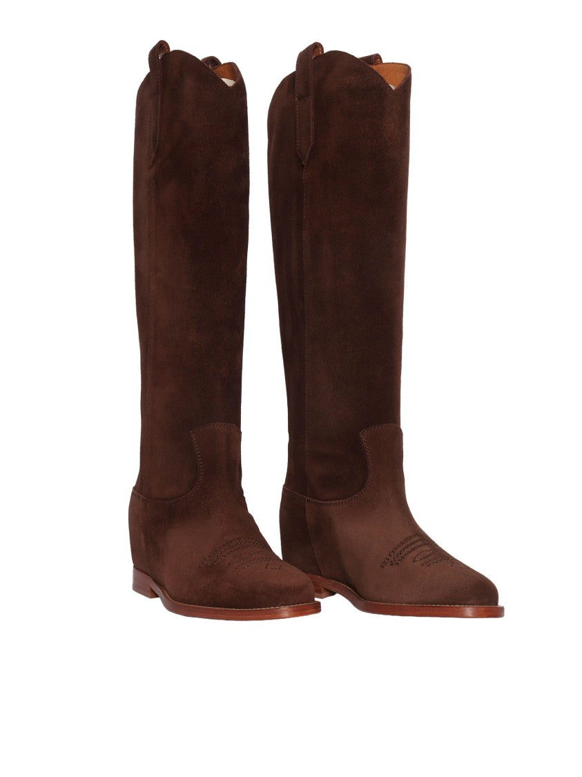Via Roma 15 Stivall Stitched Leather Boots