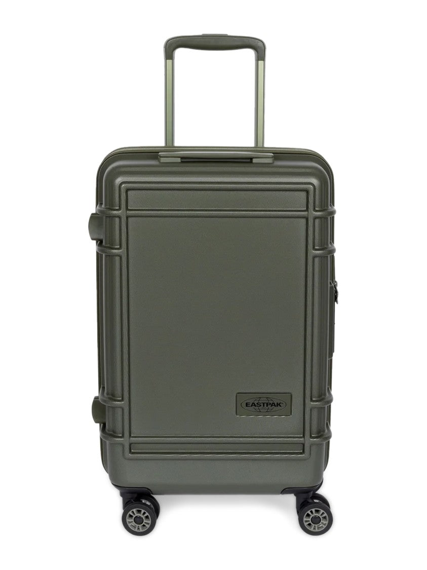 Eastpak Textured Hard-Shell Suitcase In Olive Green