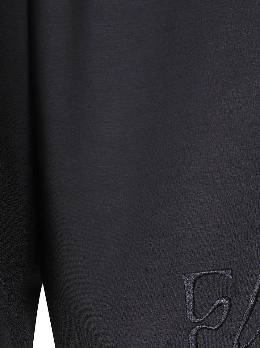 Emporio Armani Minimalist High-Collar Sweater With Full Front Zipper