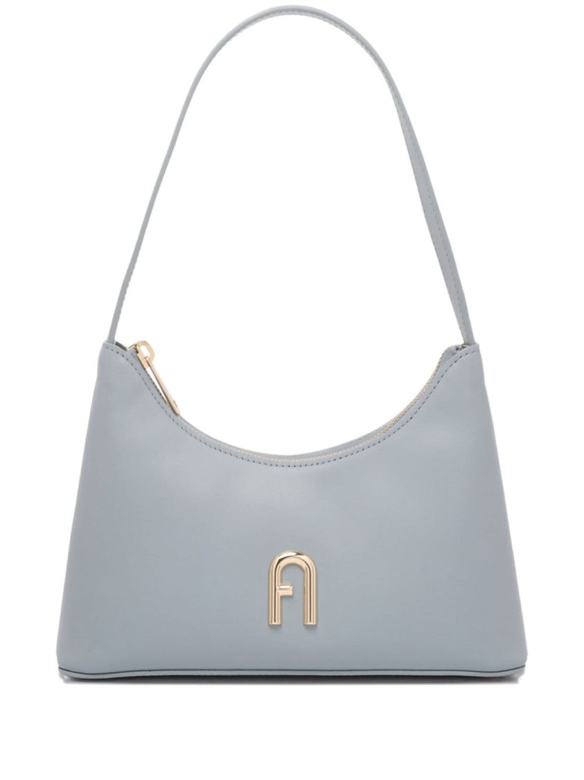 Furla Curved Top Light Blue Shoulder Bag