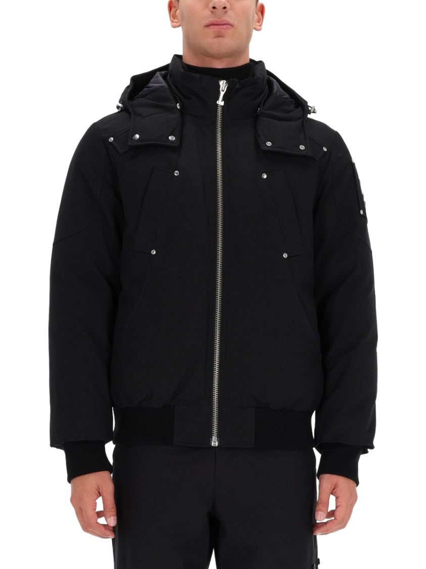 Moose Knuckles Ballistic Neoshear Hooded Cotton-Blend Bomber Jacket