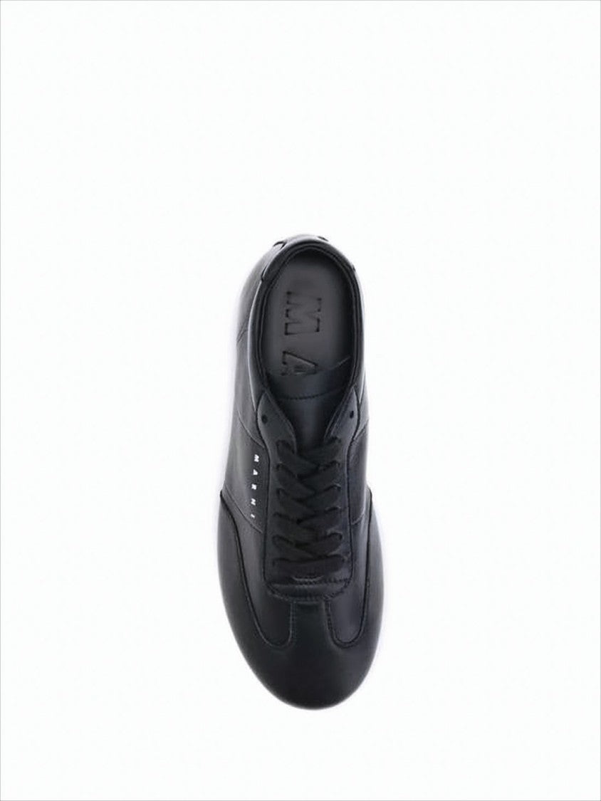 Marni Minimalist Black Nappa Leather Sneakers