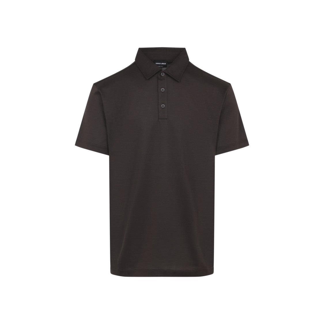 Giorgio Armani Silk-Cotton Blend Polo With Classic Collar