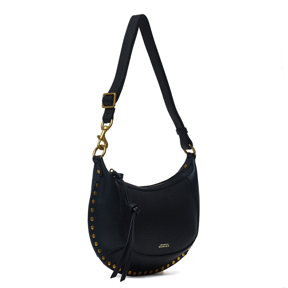 Isabel Marant Crescent-Shaped Moon Grain Leather Shoulder Bag