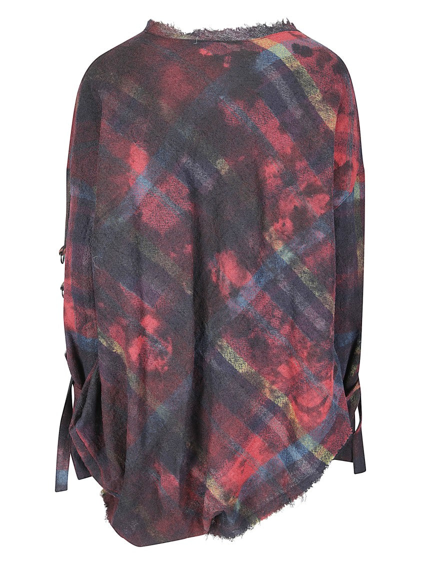 Limi Feu Crew Neck Top With Asymmetrical Hem And Carabiner Details