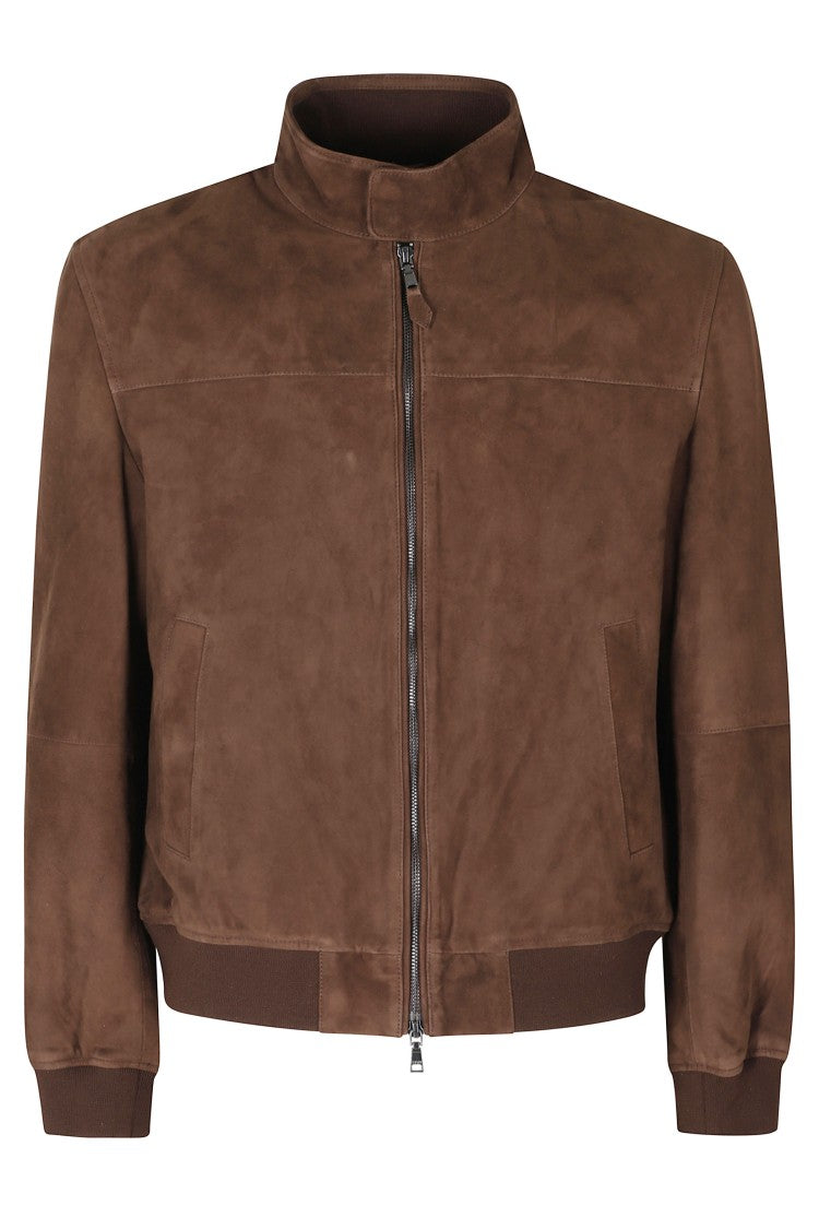 Seventy Dark Brown Padded Suede Jacket