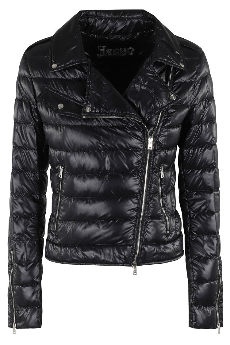 Herno Quilted Polyamide Biker Jacket