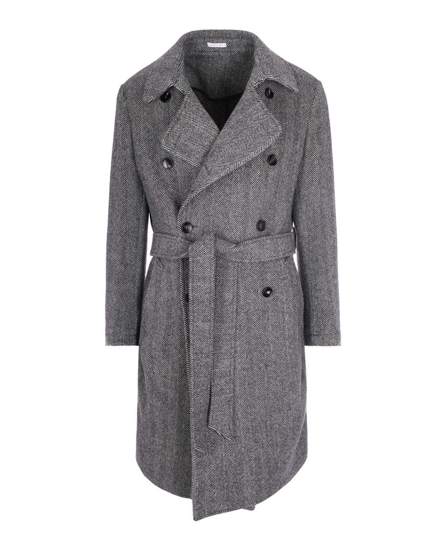Breras Milano Long Double-Breasted Virgin Wool Coat