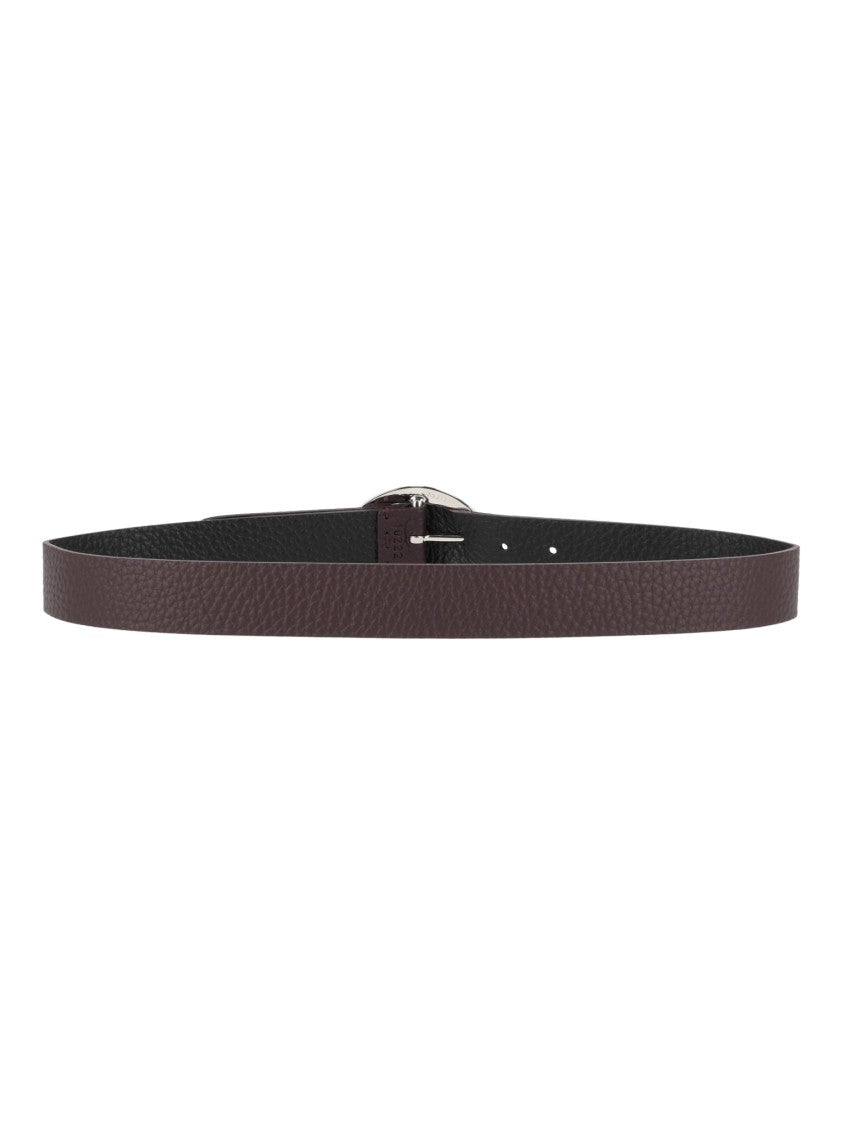 Claudio Orciani Brown Sveva Soft Double Textured Leather Belt