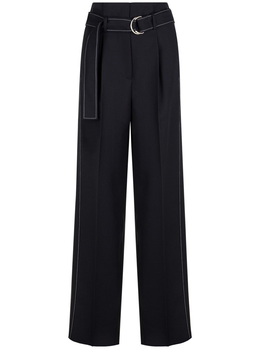 Seafarer Black Pantalone Irony Wide-Leg Fabric Pants