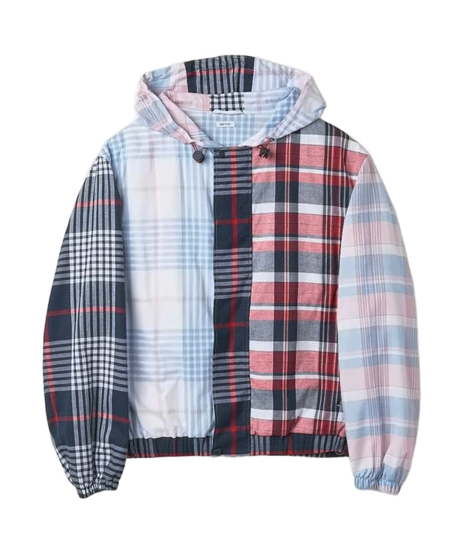 Thom Browne Patchwork Hooded Jacket With Adjustable Drawstring