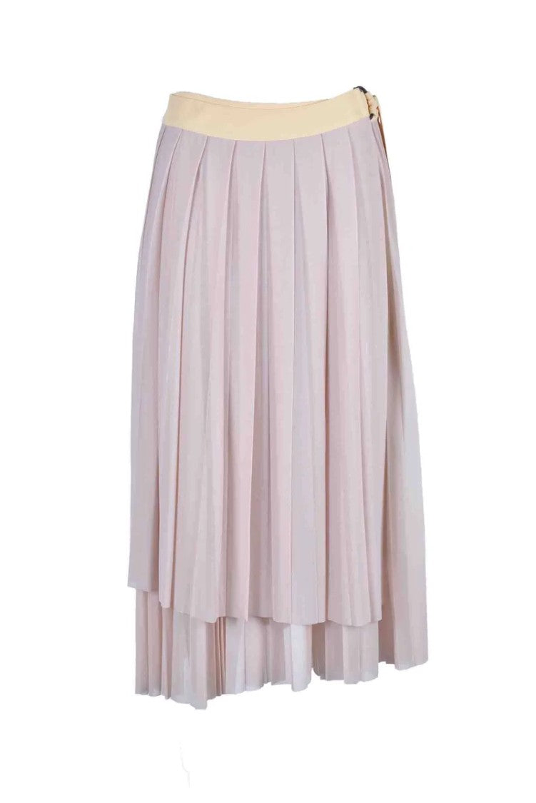 Erika Cavallini Pleated Wrap Skirt - Beige