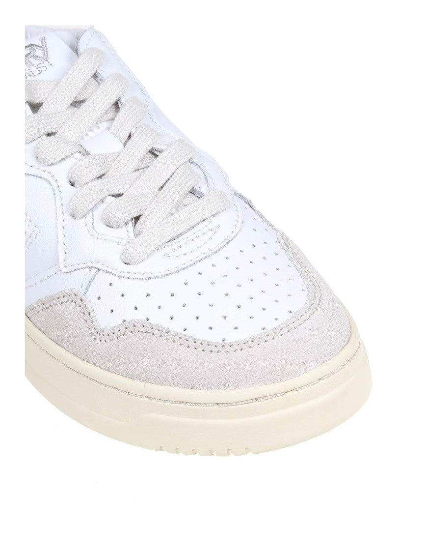 Autry Sneakers In Leather And Suede Color White