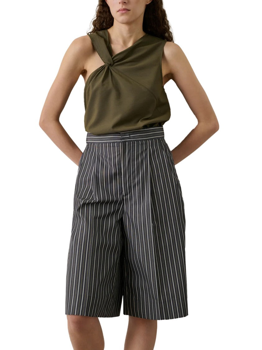 Soeur Asymmetrical Sleeveless Top With Twisted Knot Detail