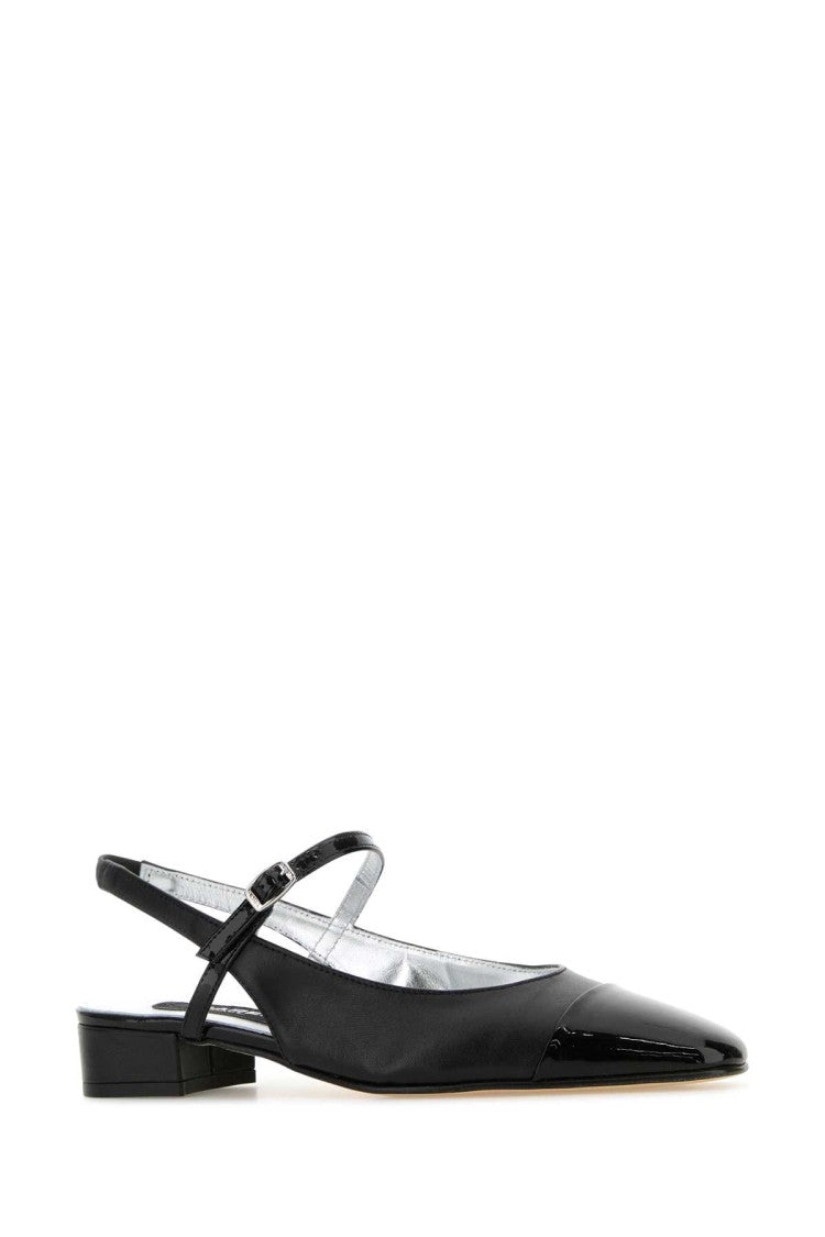 Carel Paris Black Leather Oceano Ballerinas