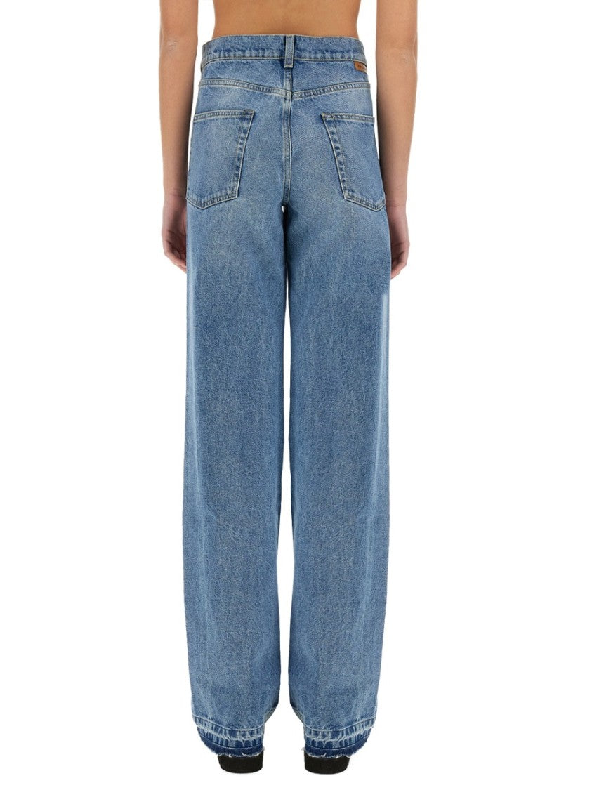 Stella Mccartney Straight-Leg Jeans With Contrasting Panels