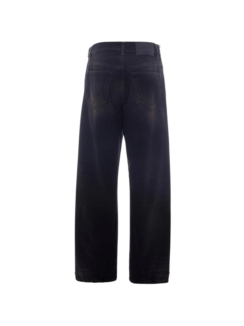 Haikure Straight-Leg Vertical Zip Denim Jeans