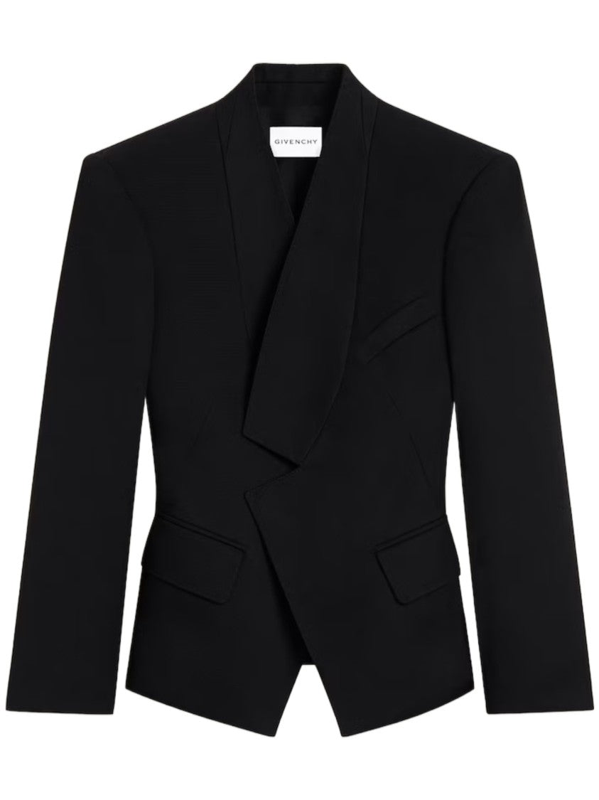 Givenchy Reverse Lapel Wool Tailored Jacket