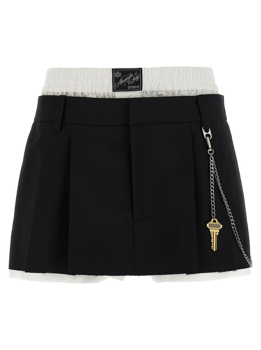 Alexander Wang Pre-Styled Pleated W/Chain' Skort