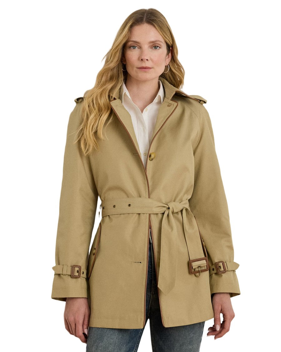 Lauren Ralph Lauren Belted Mid-Length Lined Coat With Elegant Craftsmanship