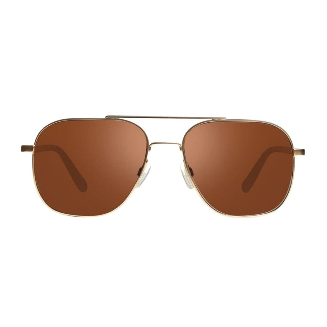Revo Satin Gold Logan Metal Pilot Sunglasses