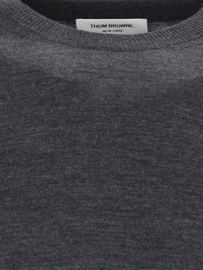 Thom Browne 4-Bar Wool Sweater – Grey