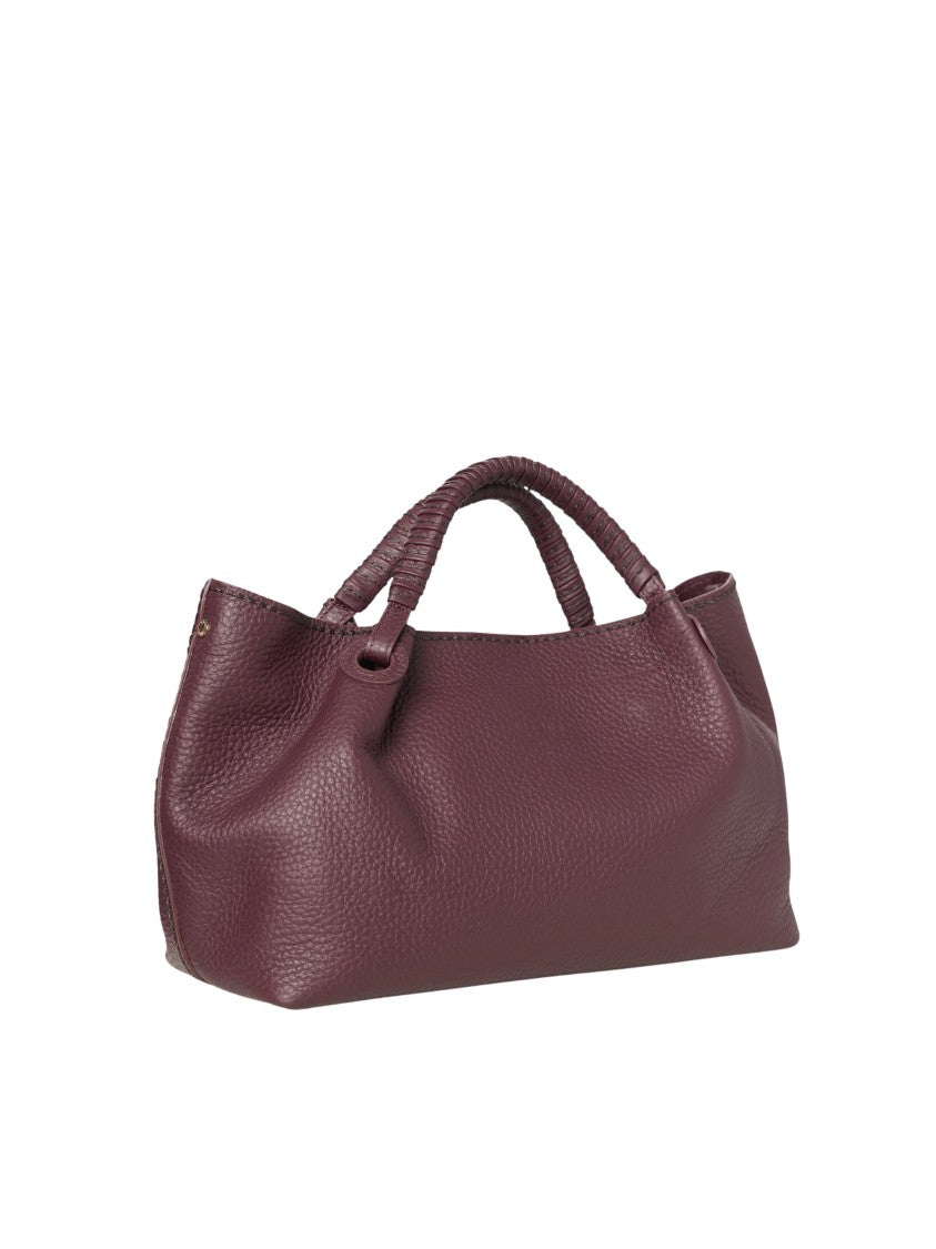 Visona` Queen Deep Burgundy Textured Leather Handbag