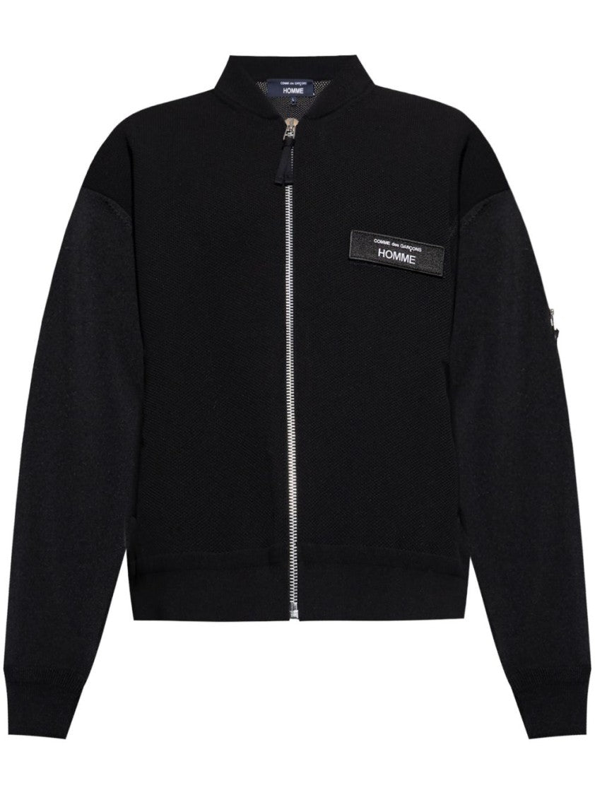 Comme Des Garçons Bomber Jacket With Logo Patch