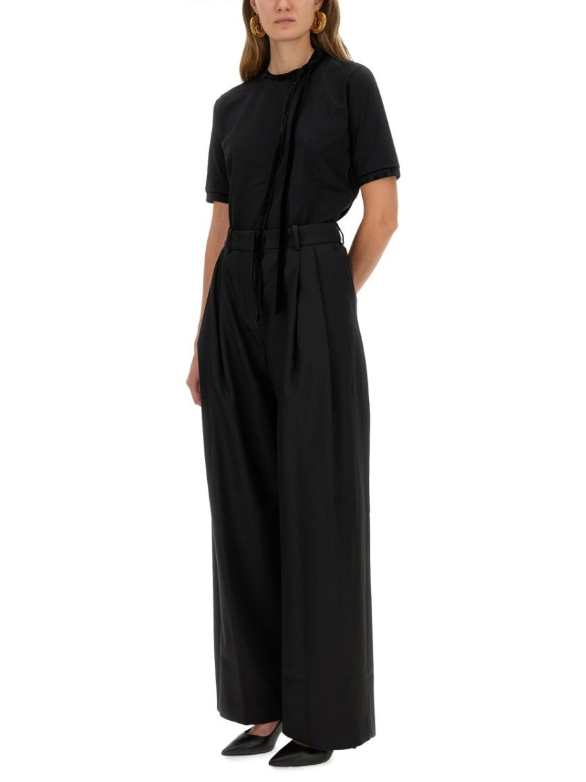 Nina Ricci Short-Sleeved T-Shirt With Decorative Ribbon Bow Detail