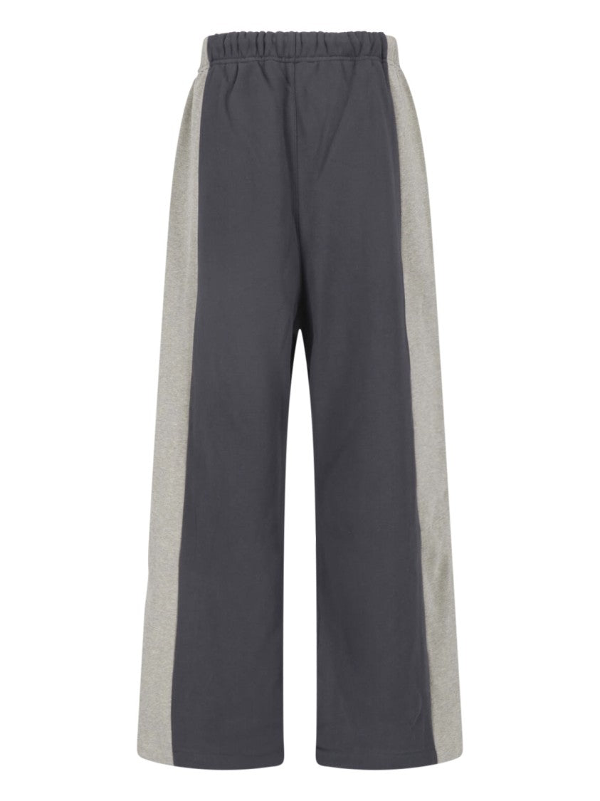 Fear Of God Essentials Grey Cotton Panel Design Wide-Leg Sweatpants